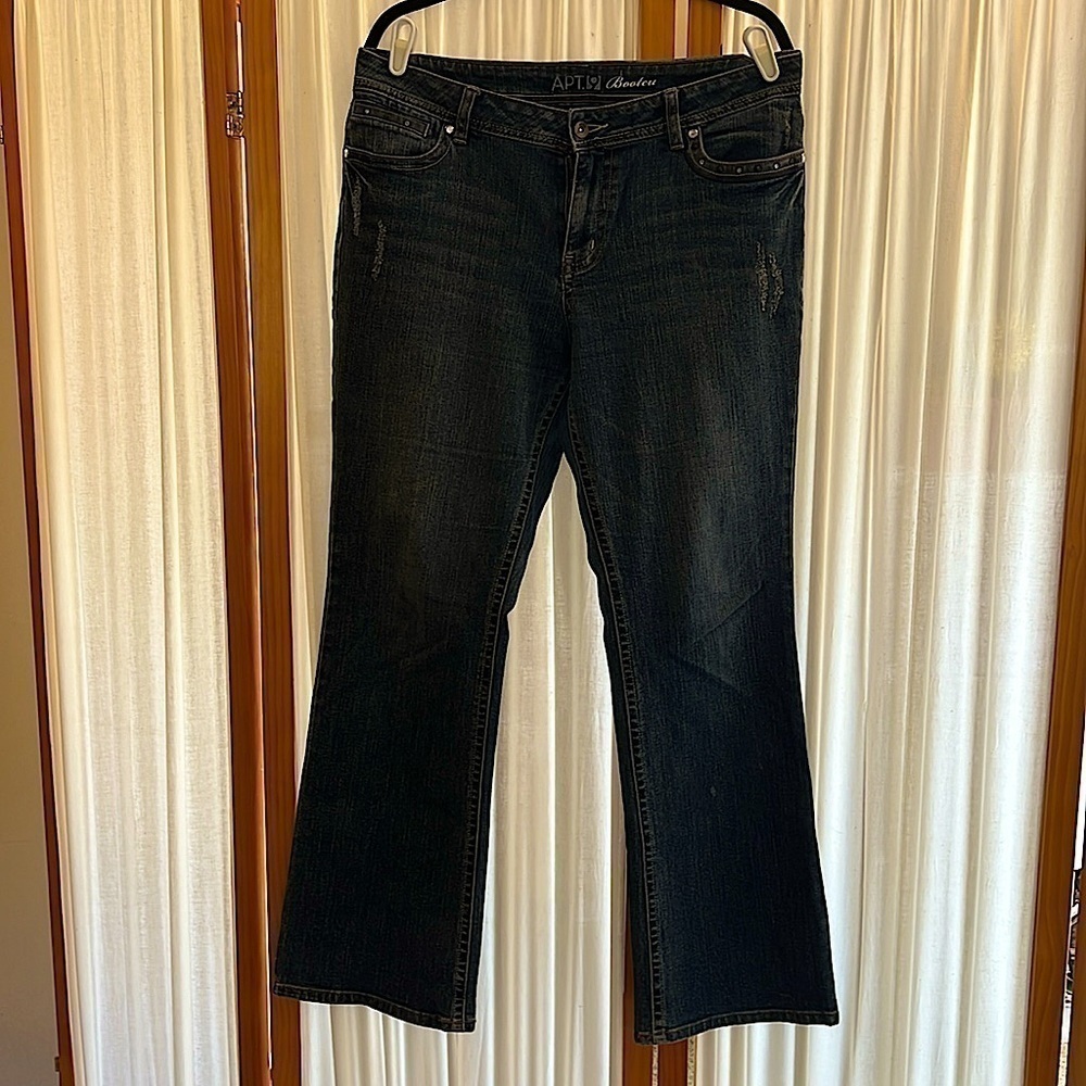 APT 9 Women’s Bootcut Dark Denim Jean, Sz 14 EUC